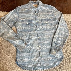 Lucky brand Aztec Jean button down Medium